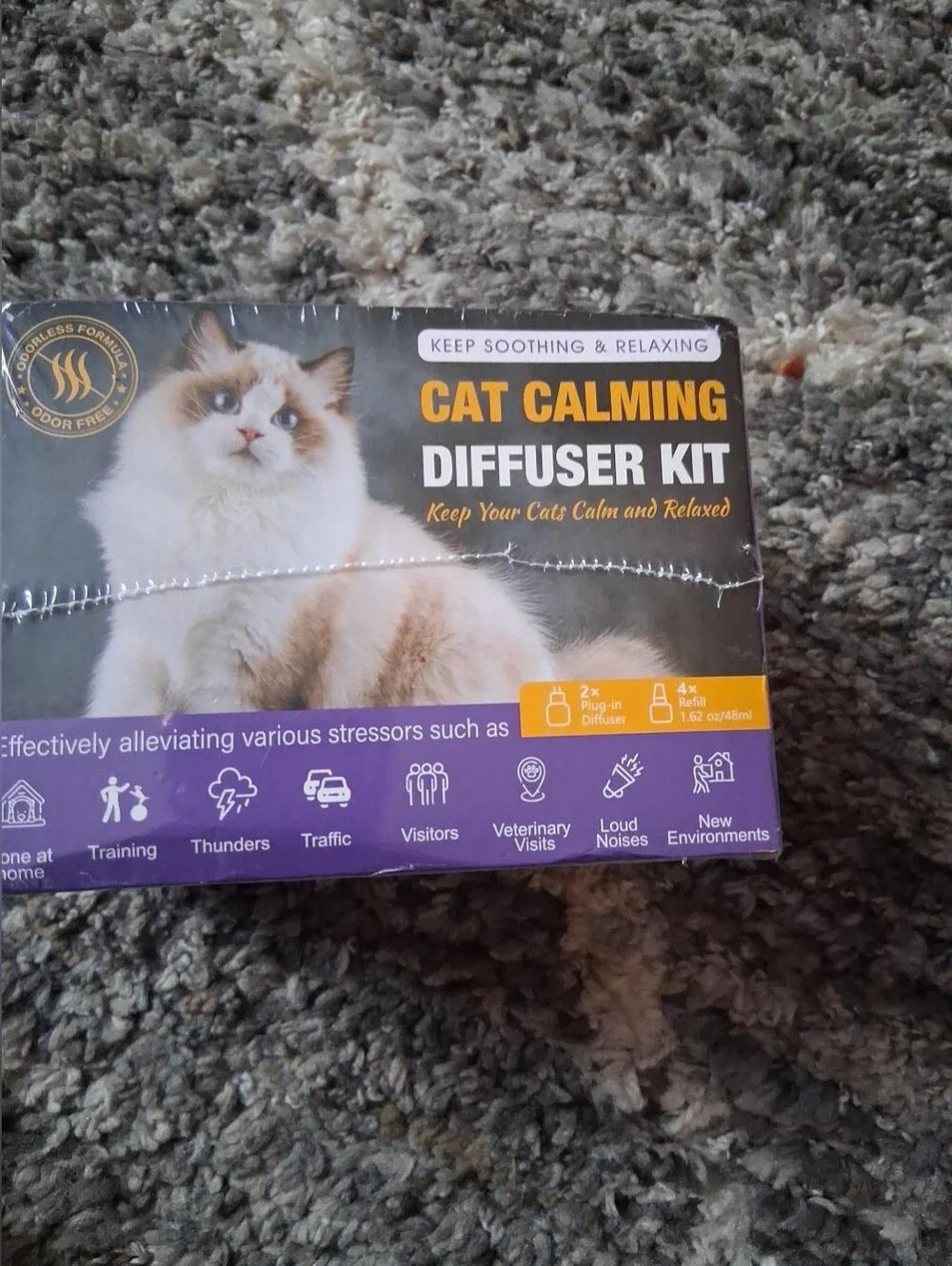 Cat Calming Diffuser Kit - Lavender Purple